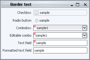 Validation overlay, border second try