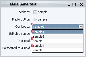 Validation using glass pane - the problem