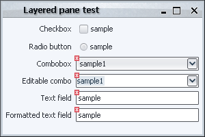 Validation overlay, layered pane - solution