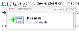 YMail suggestion
