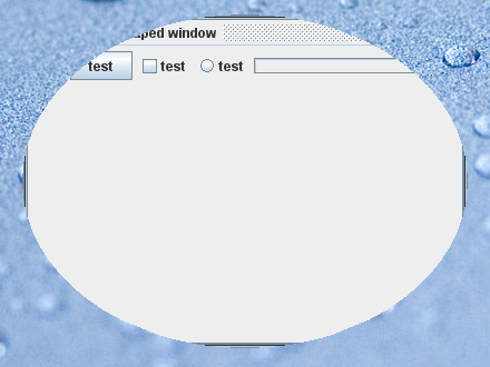 Shaped window screenshot