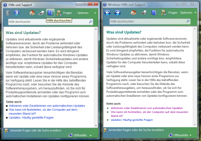 Vista Help side-by-side