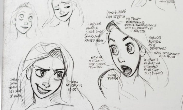 Rapunzel from Tangled sketch by Disney artist Joe Yakovetic in Natalie  Ledgers Disney Comic Art Gallery Room